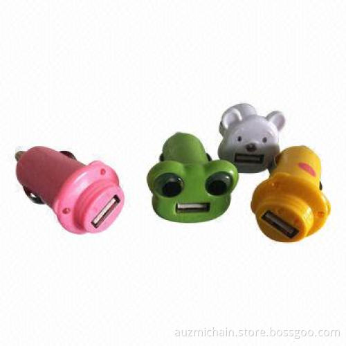 Mini Colorful Lovely Animal Style Car Charger for iPhone/iPad/Cellphone